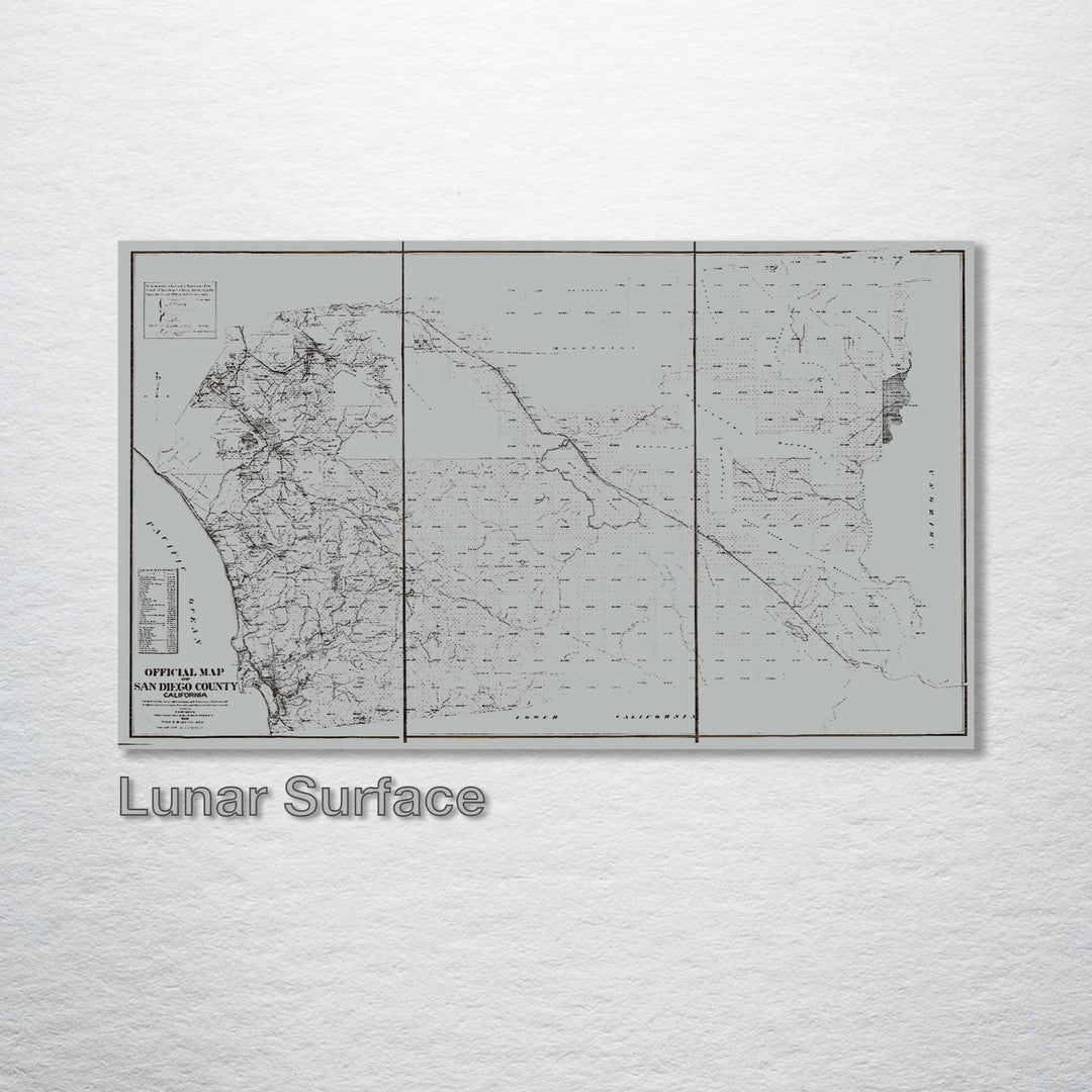 San Diego County Map 1889 - Fire & Pine