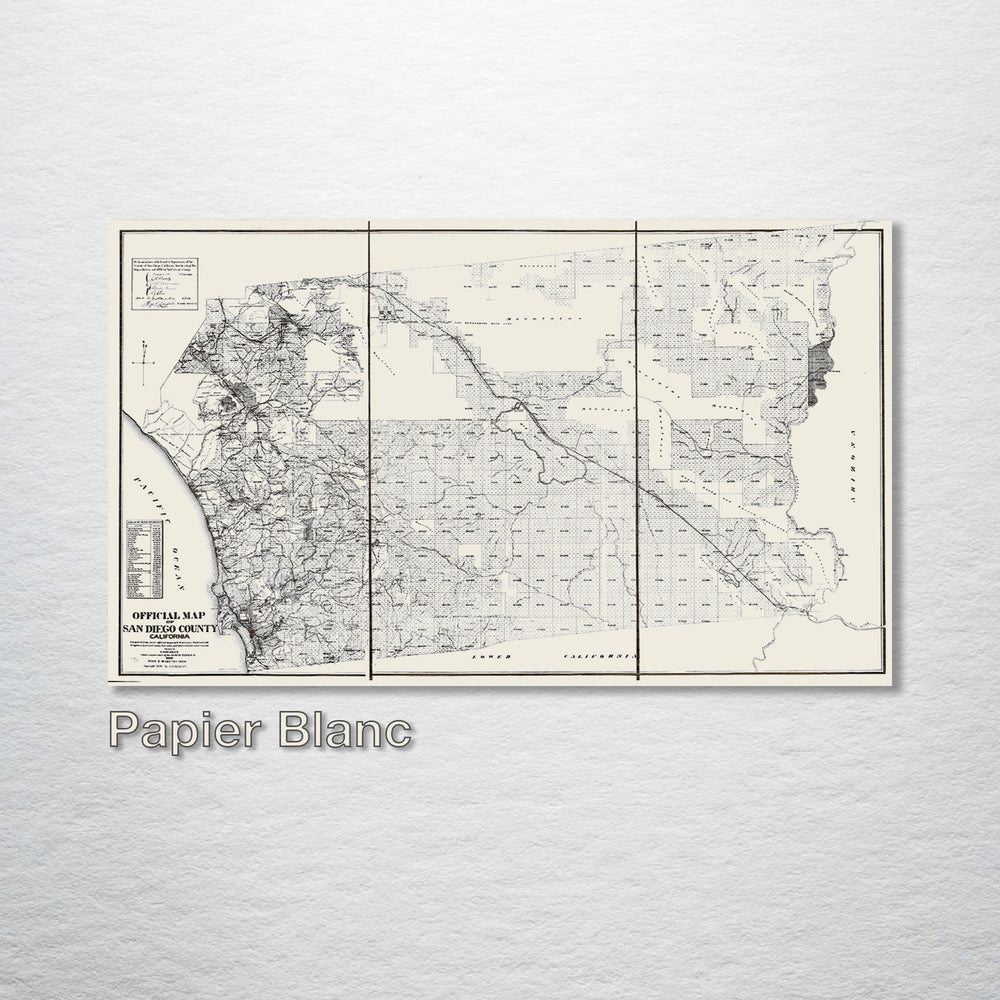 San Diego County Map 1889 - Fire & Pine