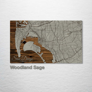 San Diego, California Street Map - Fire & Pine