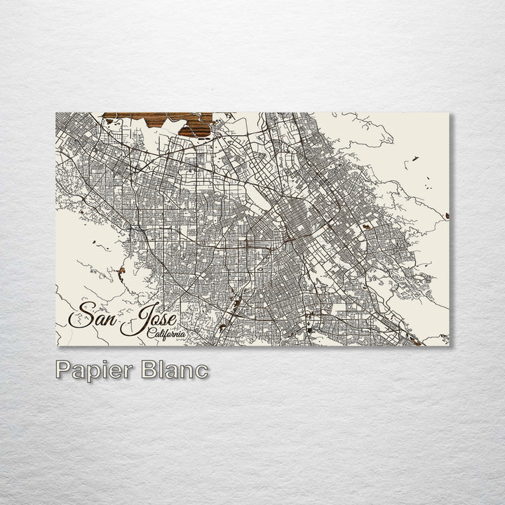 San Jose, California Street Map - Fire & Pine