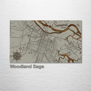 Savannah, Georgia Street Map - Fire & Pine