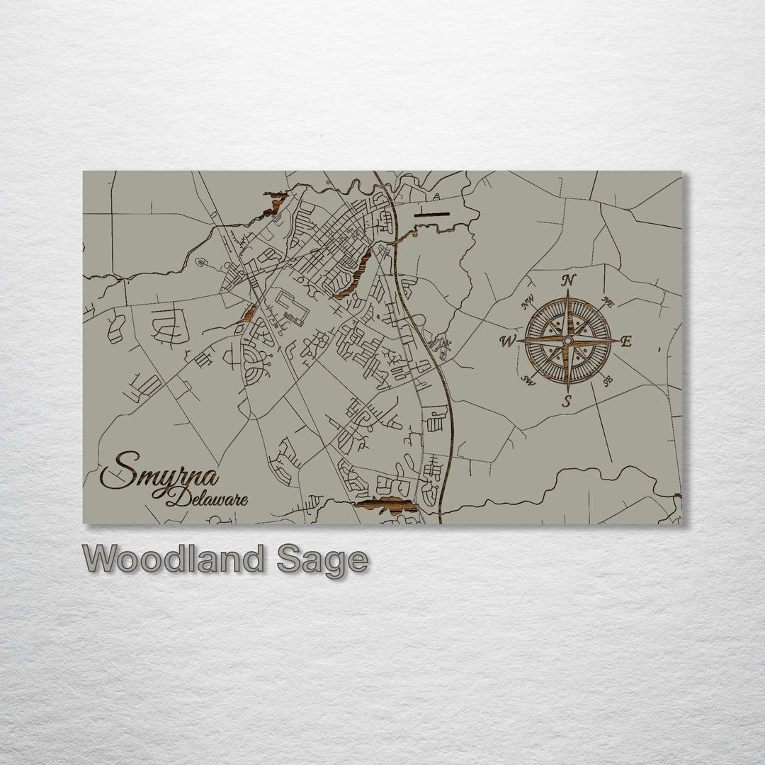 Smyrna, Delaware Street Map - Fire & Pine