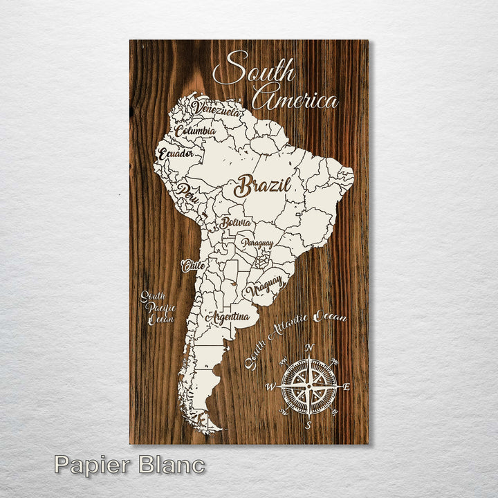 South America Whimsical Map - Fire & Pine