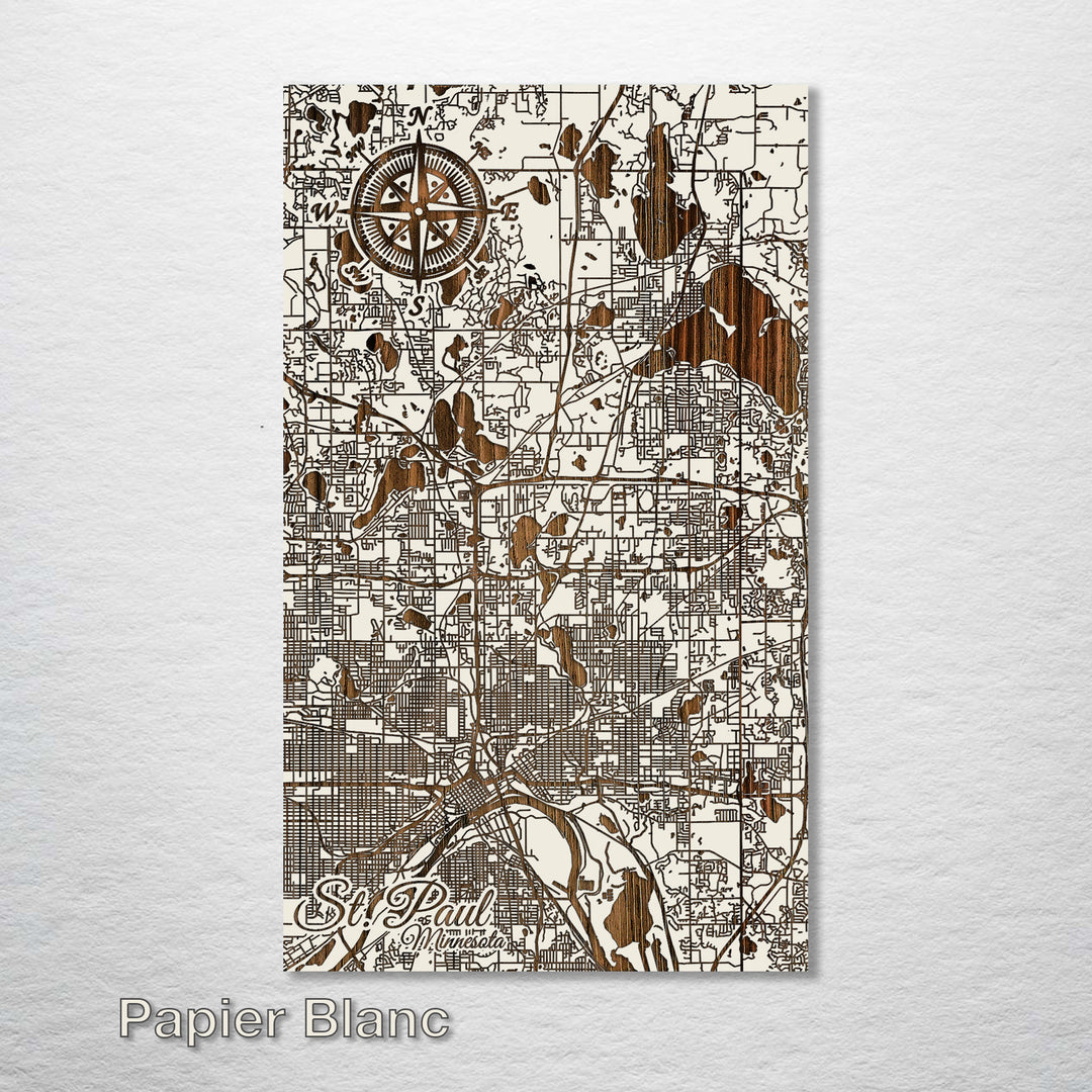 St. Paul, Minnesota Street Map - Fire & Pine