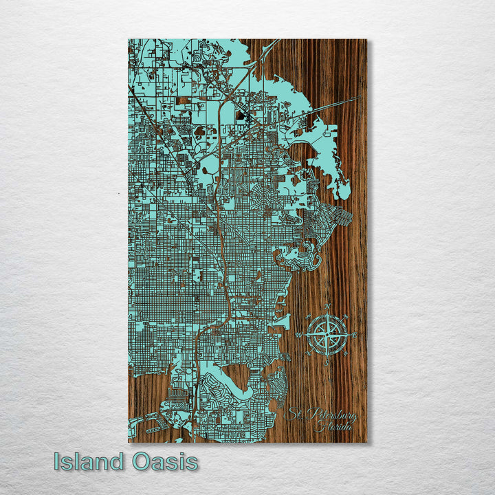 St. Petersburg, Florida Street Map - Fire & Pine