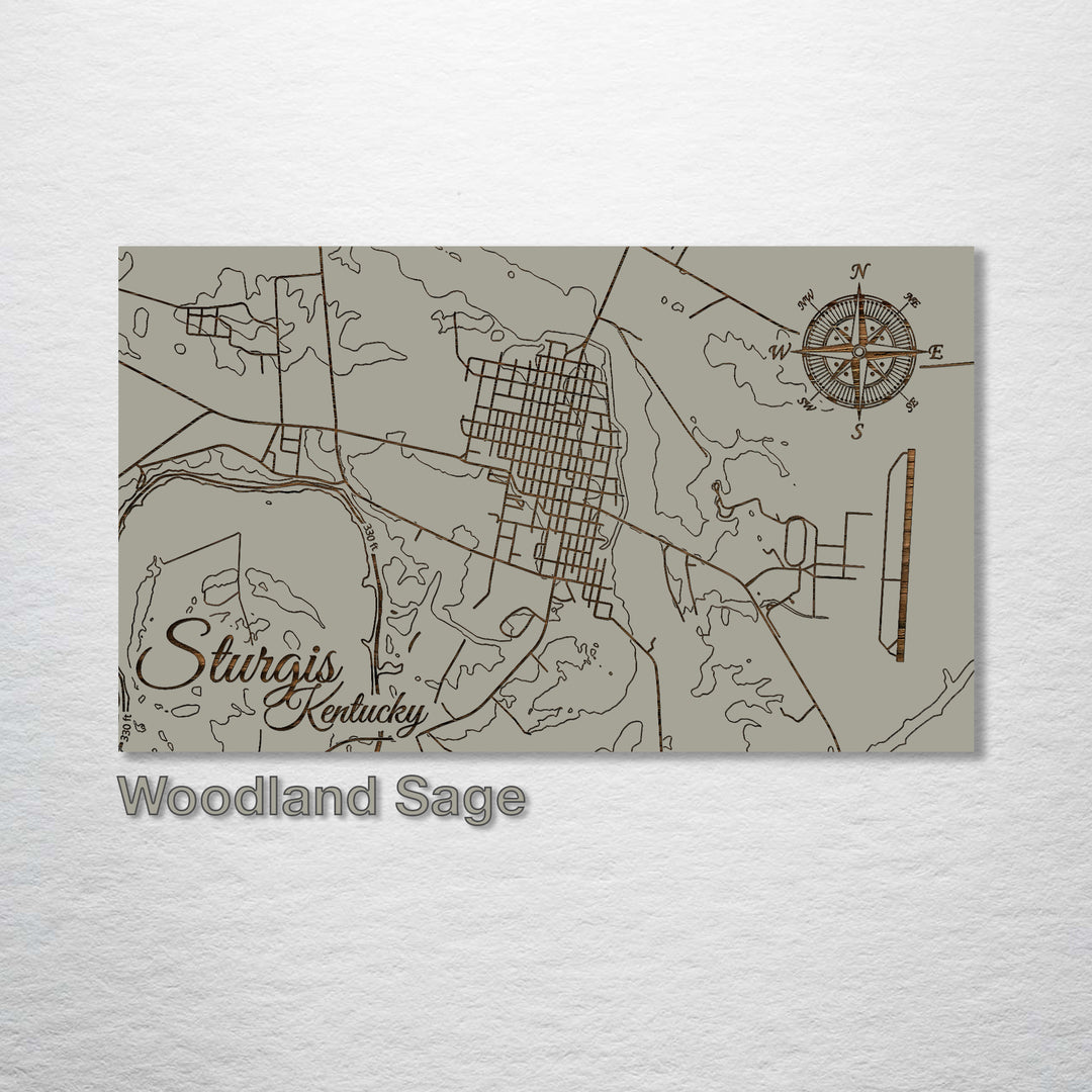 Sturgis, Kentucky Street Map - Fire & Pine