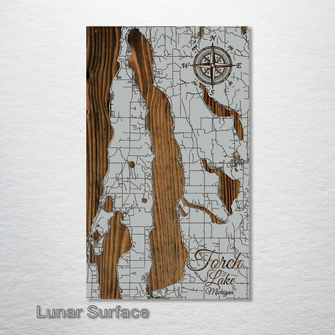 Torch Lake, Michigan Street Map - Fire & Pine