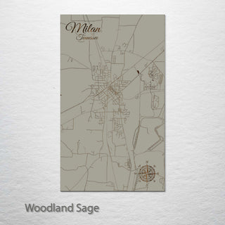 Milan, Tennessee Street Map