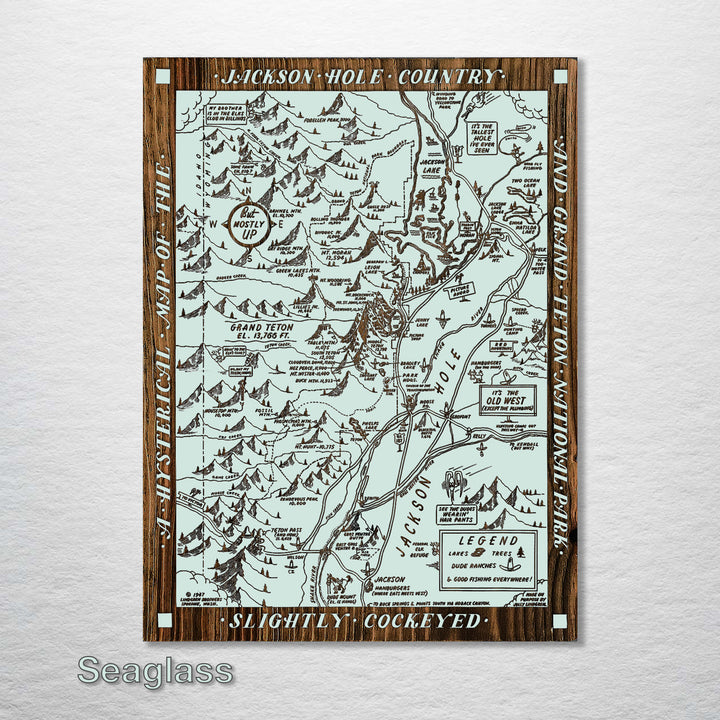 Jackson Hole and Grand Teton National Park Hysterical Map - Fire & Pine