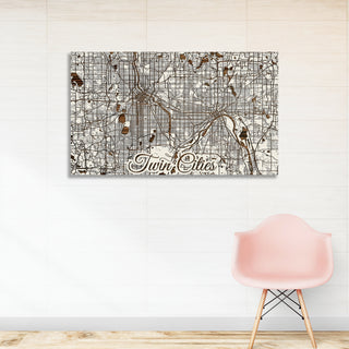 Twin Cities, Minnesota Street Map - Fire & Pine