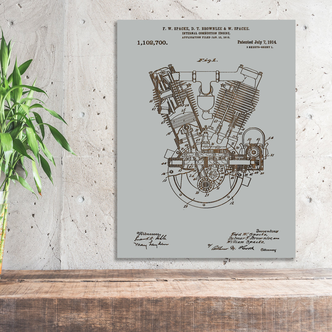 Twin Internal Combustion Engine - Fire & Pine