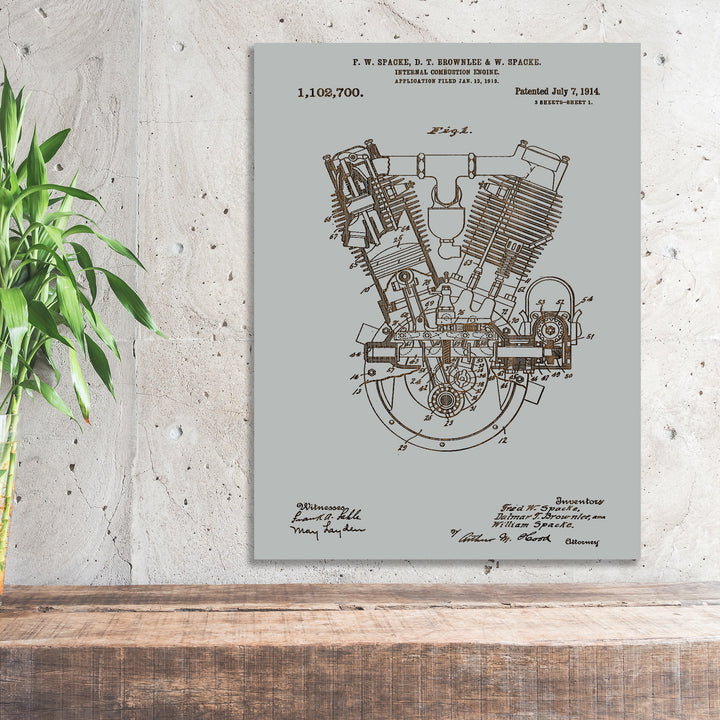 Twin Internal Combustion Engine - Fire & Pine