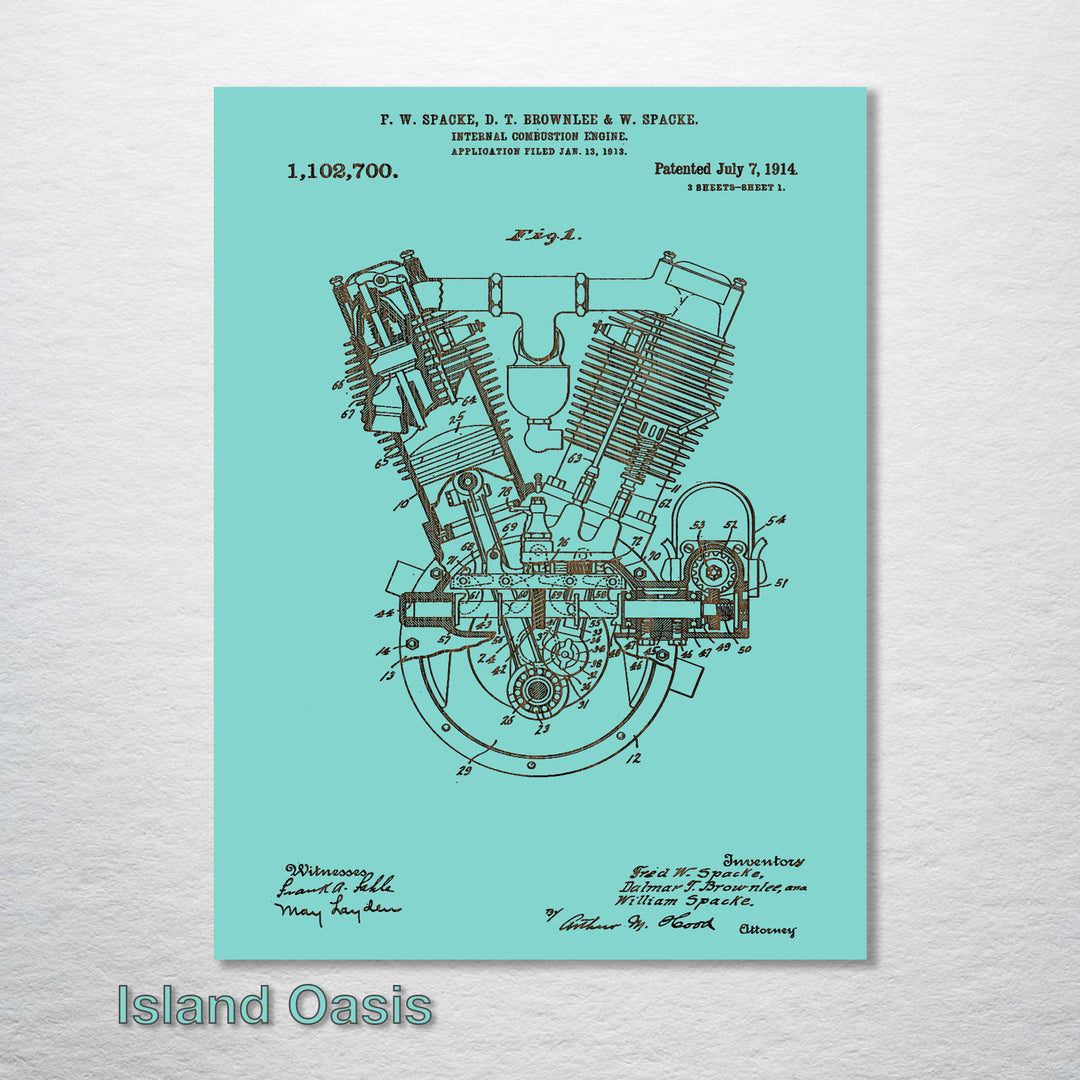 Twin Internal Combustion Engine - Fire & Pine