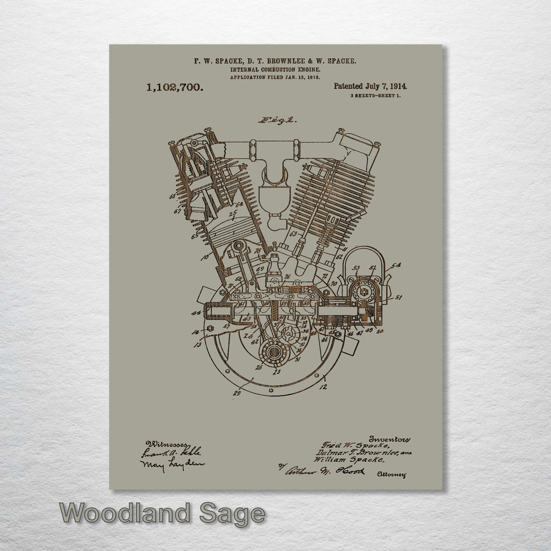 Twin Internal Combustion Engine - Fire & Pine