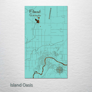 Omak, Washington Street Map