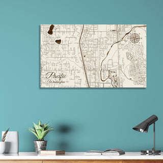 Pacific, Washington Street Map