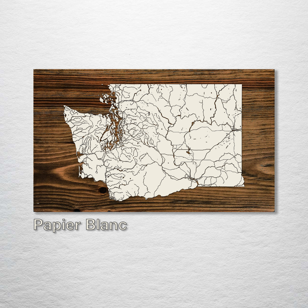 Washington Isolated Map - Fire & Pine