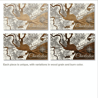 Exclusive - Low Country, SC Engraved Wood Wall Map