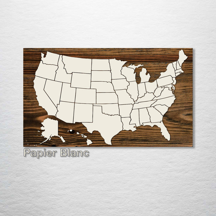 Blank United States Map - Fire & Pine