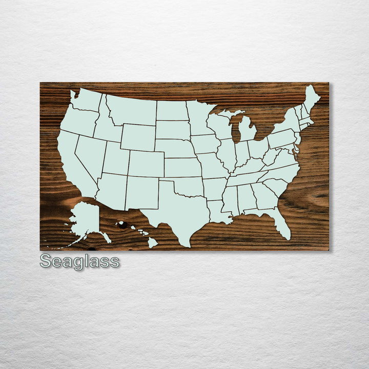 Blank United States Map - Fire & Pine