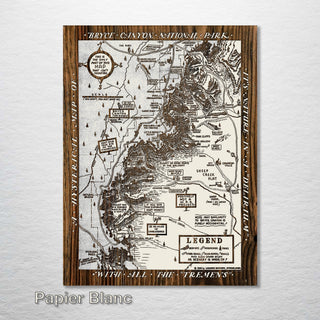 Bryce Canyon National Park Hysterical Map - Fire & Pine