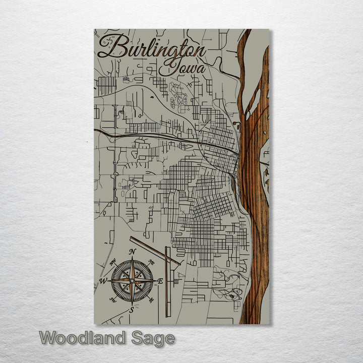 Burlington, Iowa Street Map