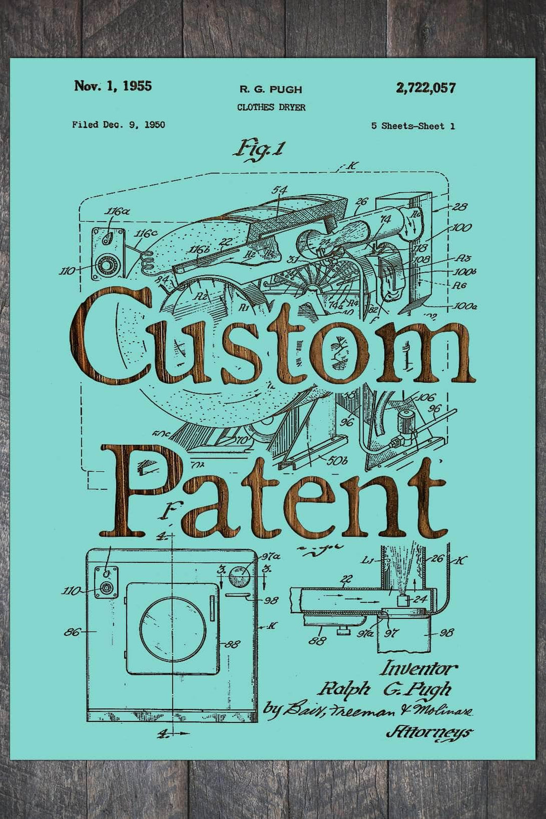 Custom Patent - Fire & Pine