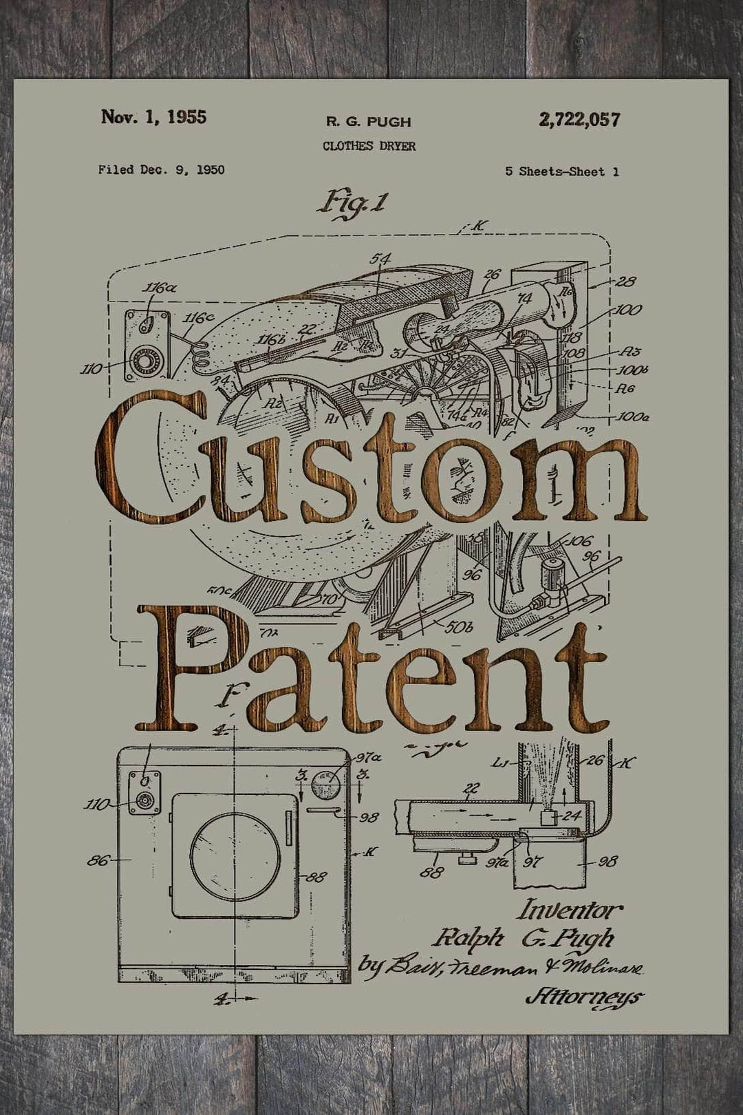 Custom Patent - Fire & Pine