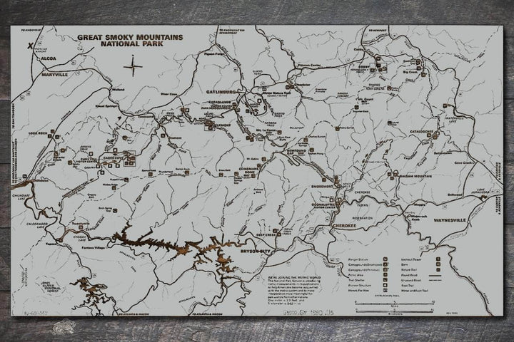 Great Smoky Mountains Map 1980 - Fire & Pine