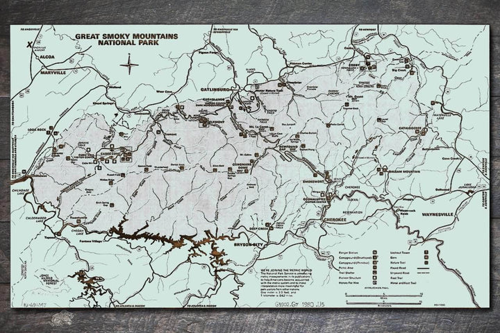 Great Smoky Mountains Map 1980 - Fire & Pine