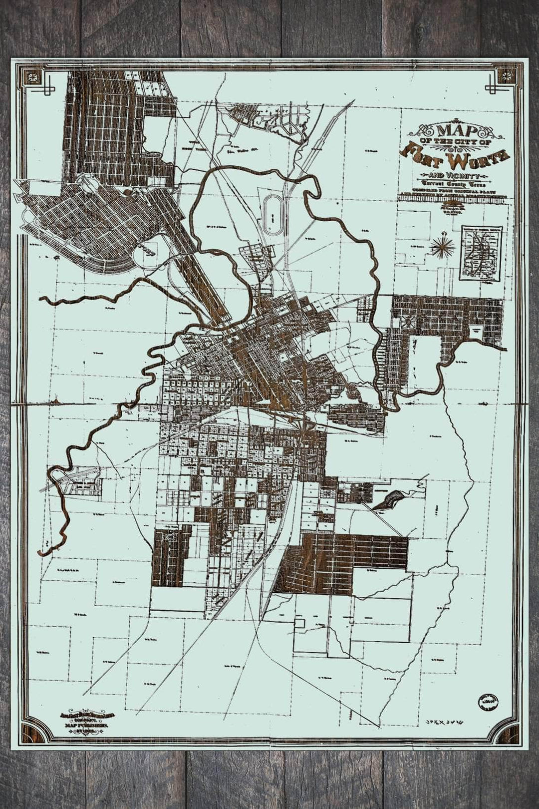 Map of Fort Worth and Vicinity - Fire & Pine