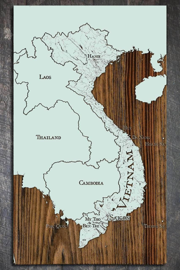 Map of Vietnam - Fire & Pine