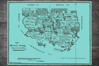Orange County, Texas 1880 - Fire & Pine