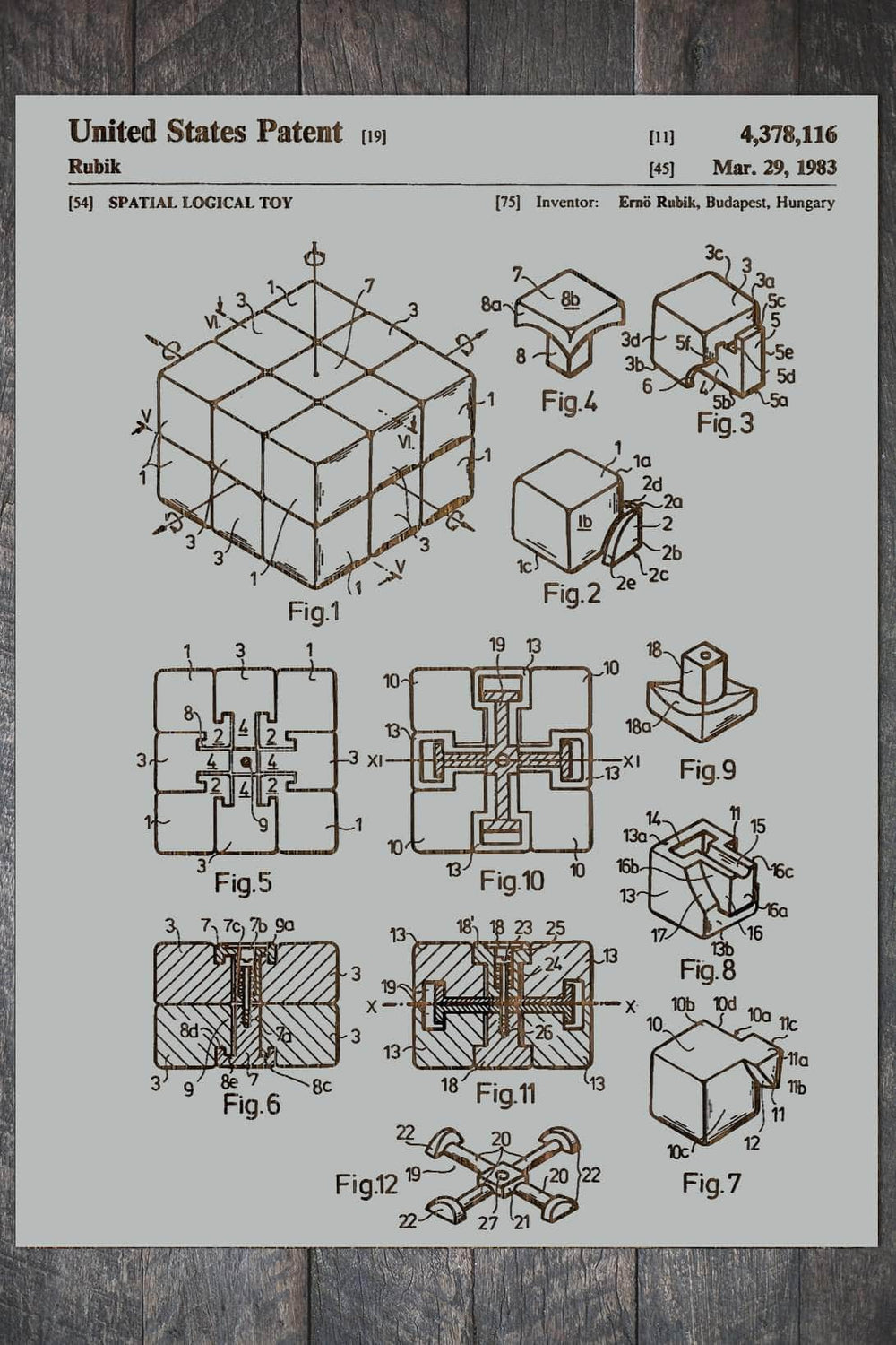 Rubik's Cube - Fire & Pine